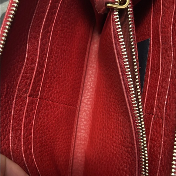 Prada |Red Saffiano Leather Zip-Around Long Wallet | EUC - Picture 8 of 8